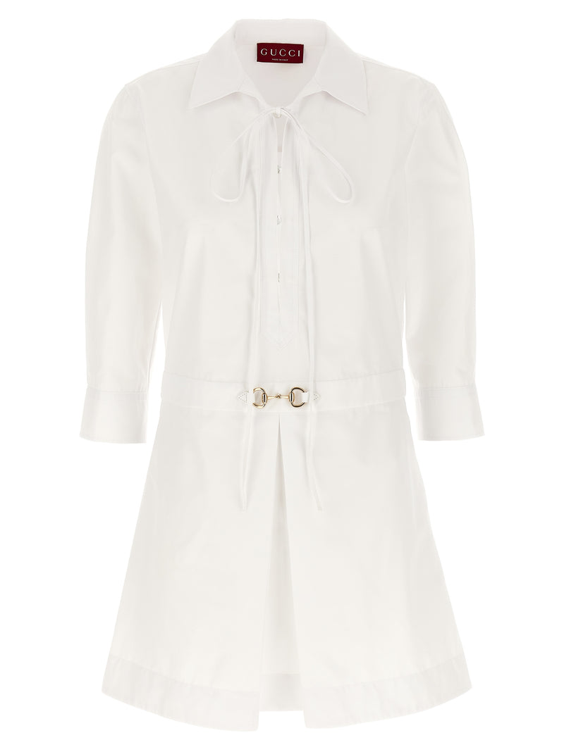 Gucci White Cotton Short Dress