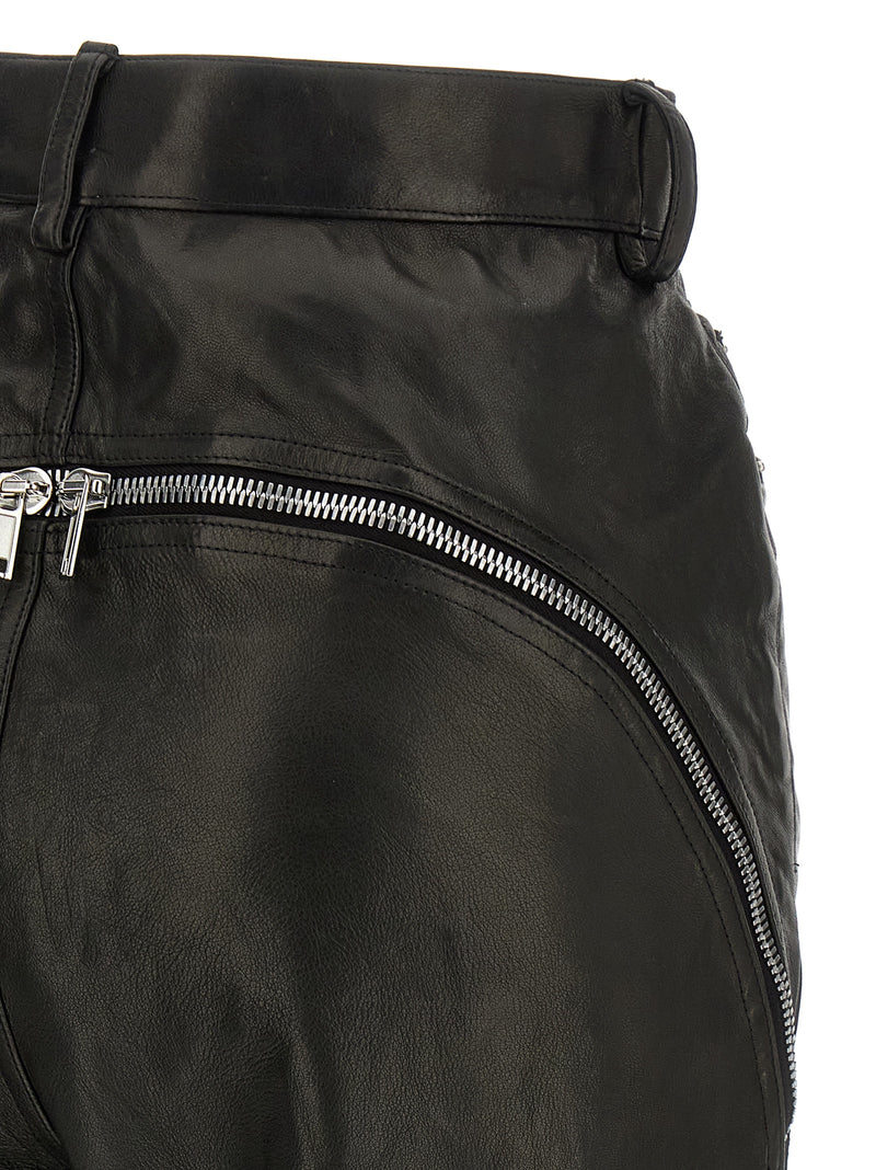 Rick Owens Black Leather Pants