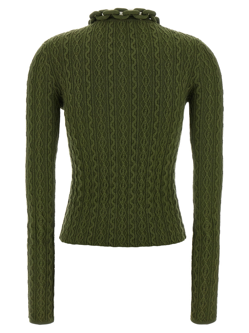 Paco Rabanne Bicolor Wool Cardigan