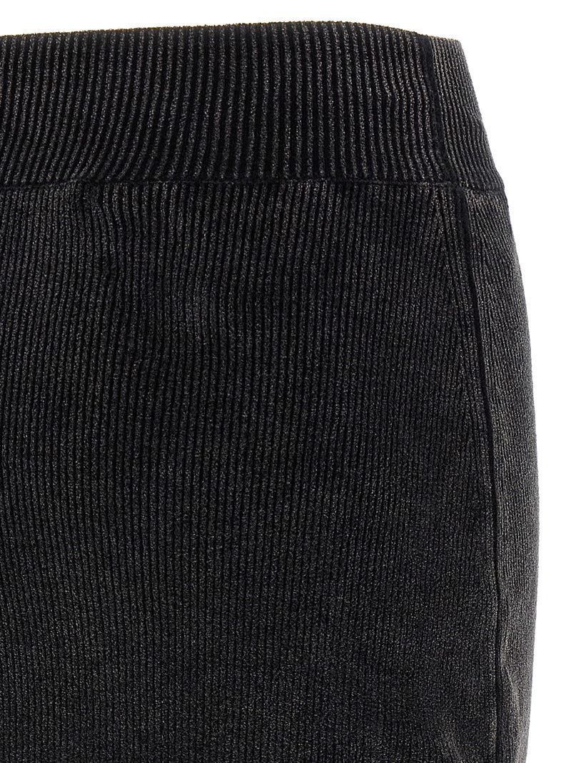 Alexander Wang Black Cotton Long Skirt