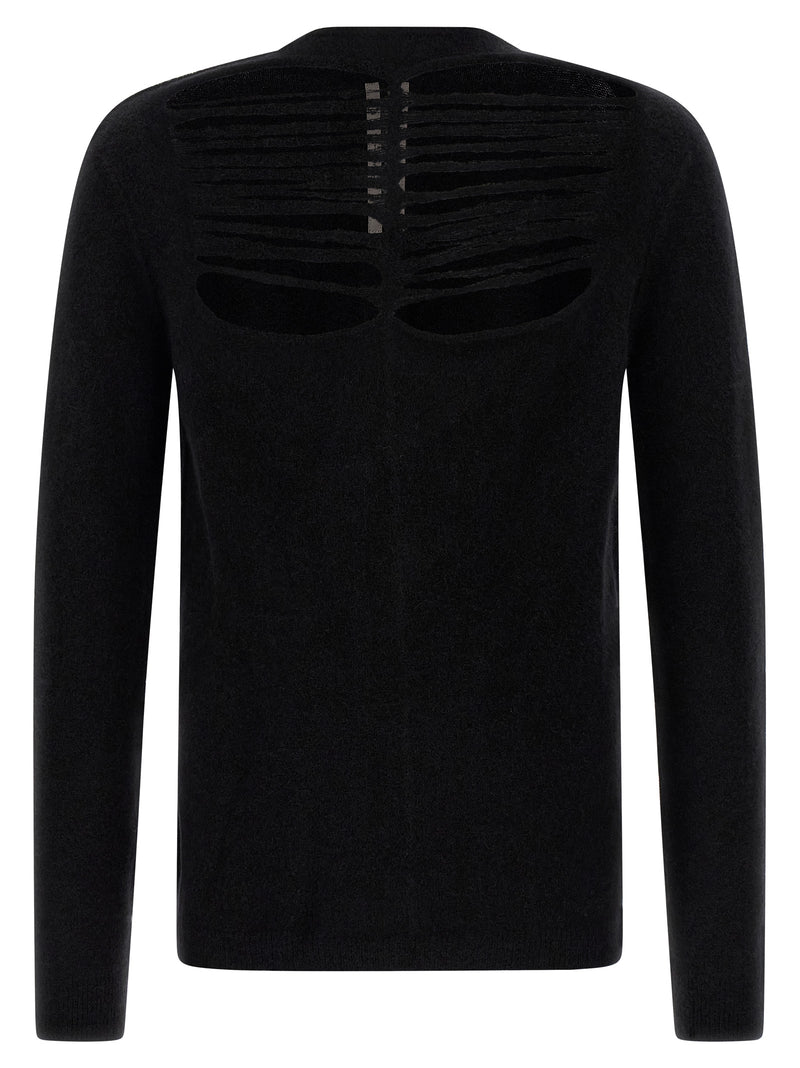 Rick Owens Black Wool Cardigan