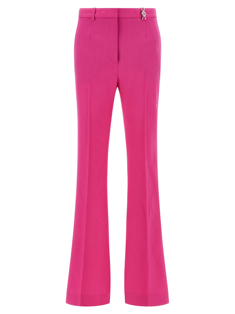 Versace Fuchsia Virgin Wool Flared Pants