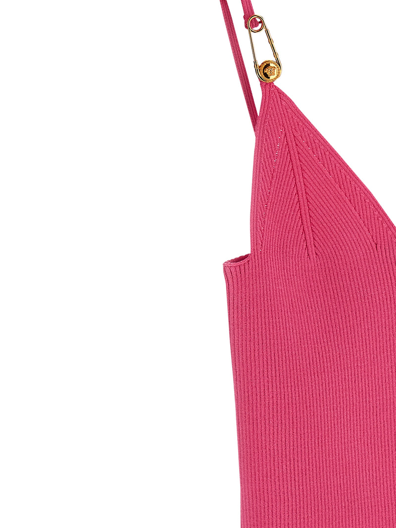 Versace Fuchsia Viscose Sleeveles T-Shirt