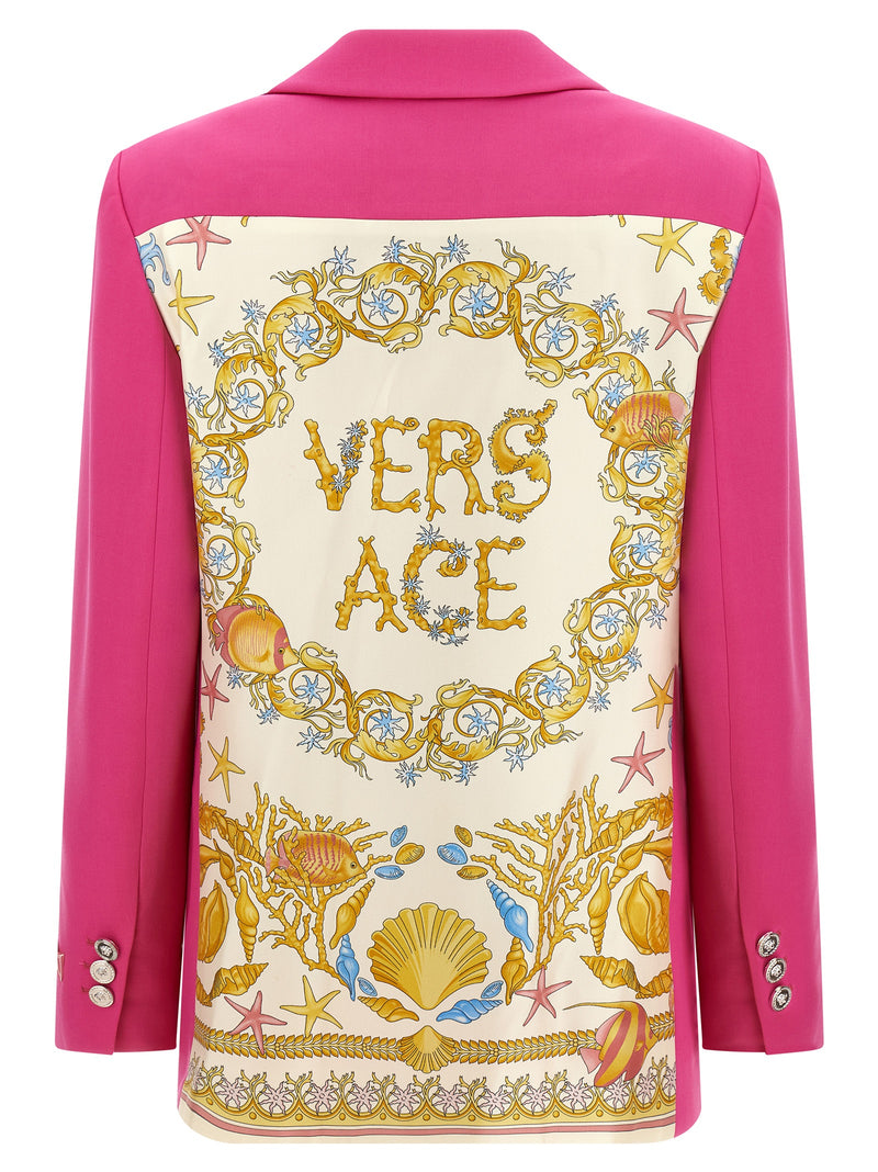 Versace Fuchsia Virgin Wool Blazer