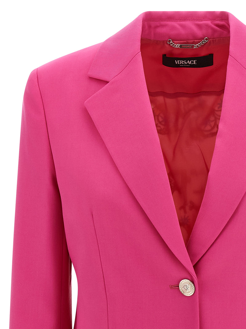 Versace Fuchsia Virgin Wool Blazer