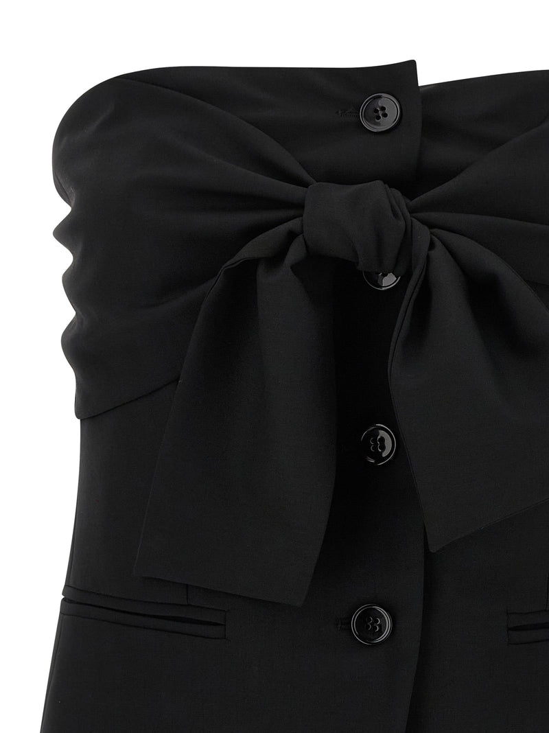 Max Mara Black Virgin Wool Tank Tops