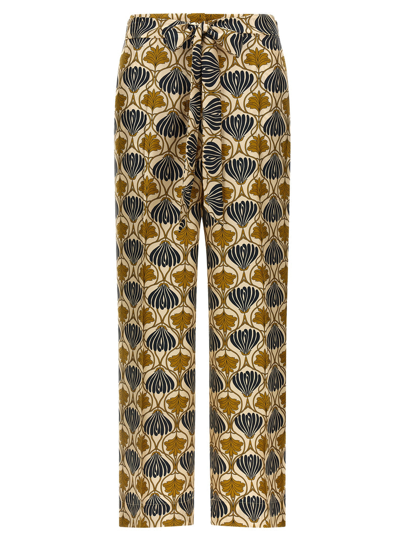 Max Mara Multicolor Silk Casual Pants