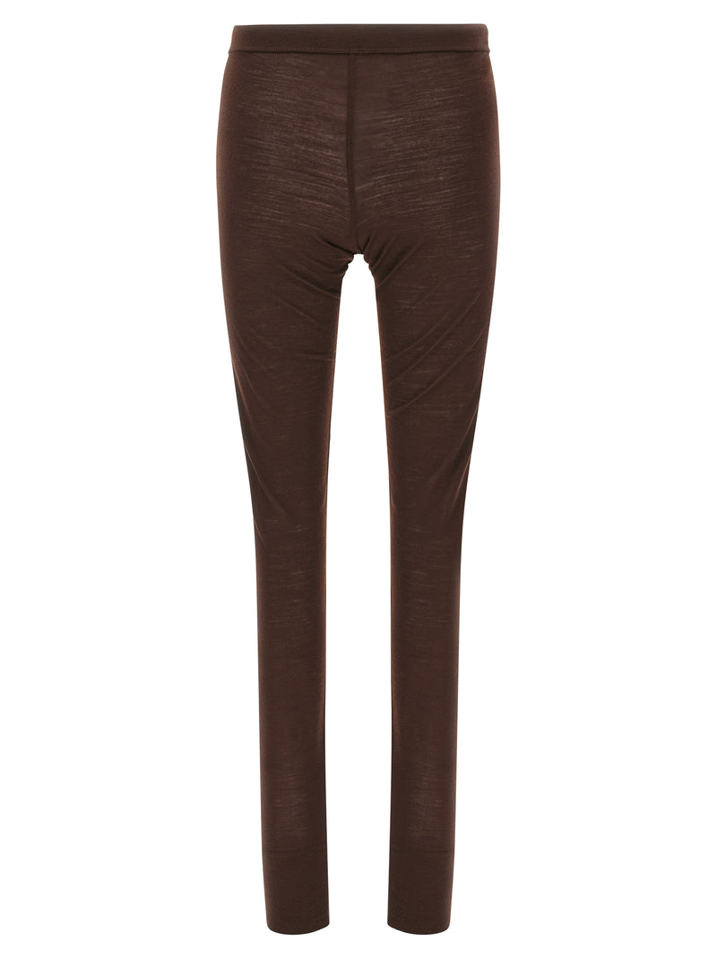 Jil Sander Bordeaux Polyester Leggings