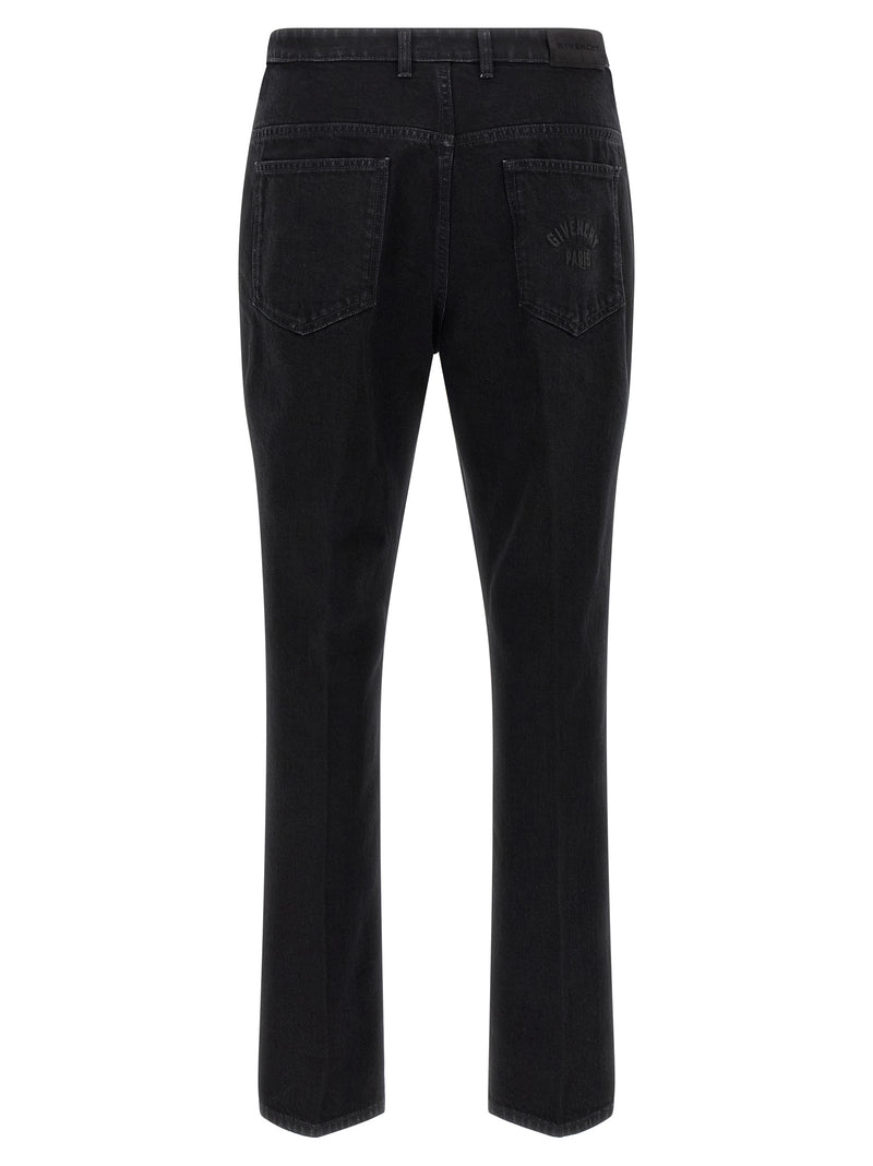 Givenchy Black Cotton Straight-Leg Jeans