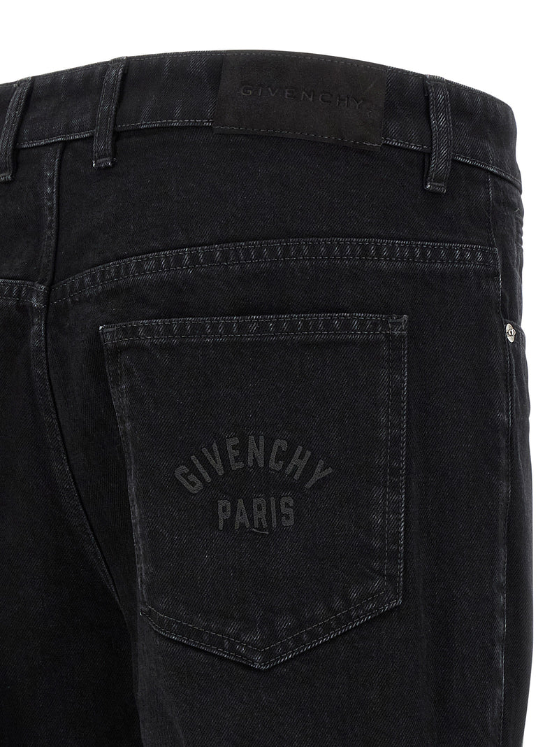 Givenchy Black Cotton Straight-Leg Jeans