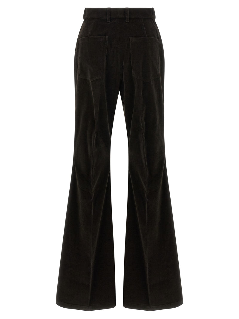 Ferragamo Brown Cotton Flared Pants