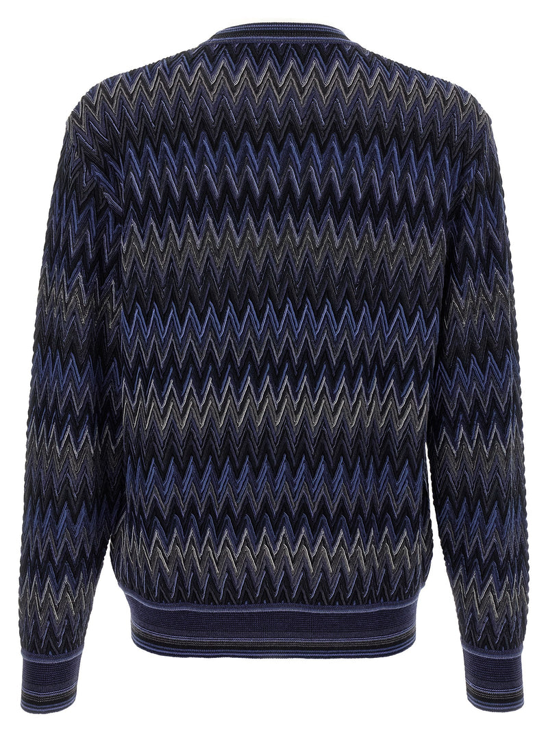 Cárdigan azul de lana de Missoni