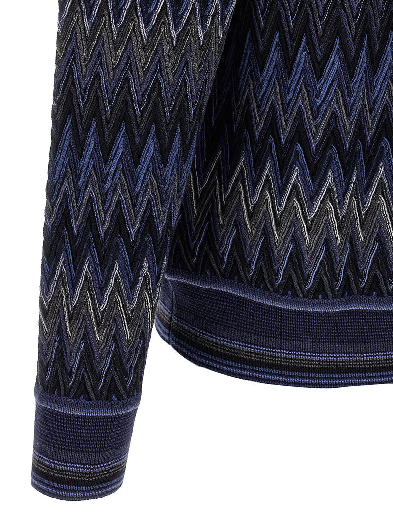 Cárdigan azul de lana de Missoni