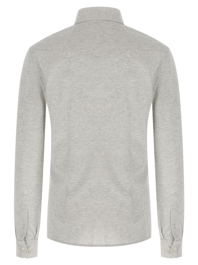 Brunello Cucinelli Gray Cotton Blouse