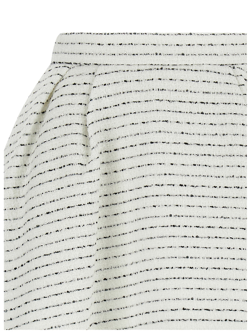 Alessandra Rich White Polyamide Long Skirt