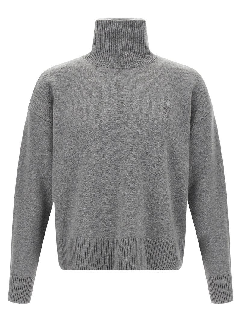 Ami Paris Gray Wool Cardigan