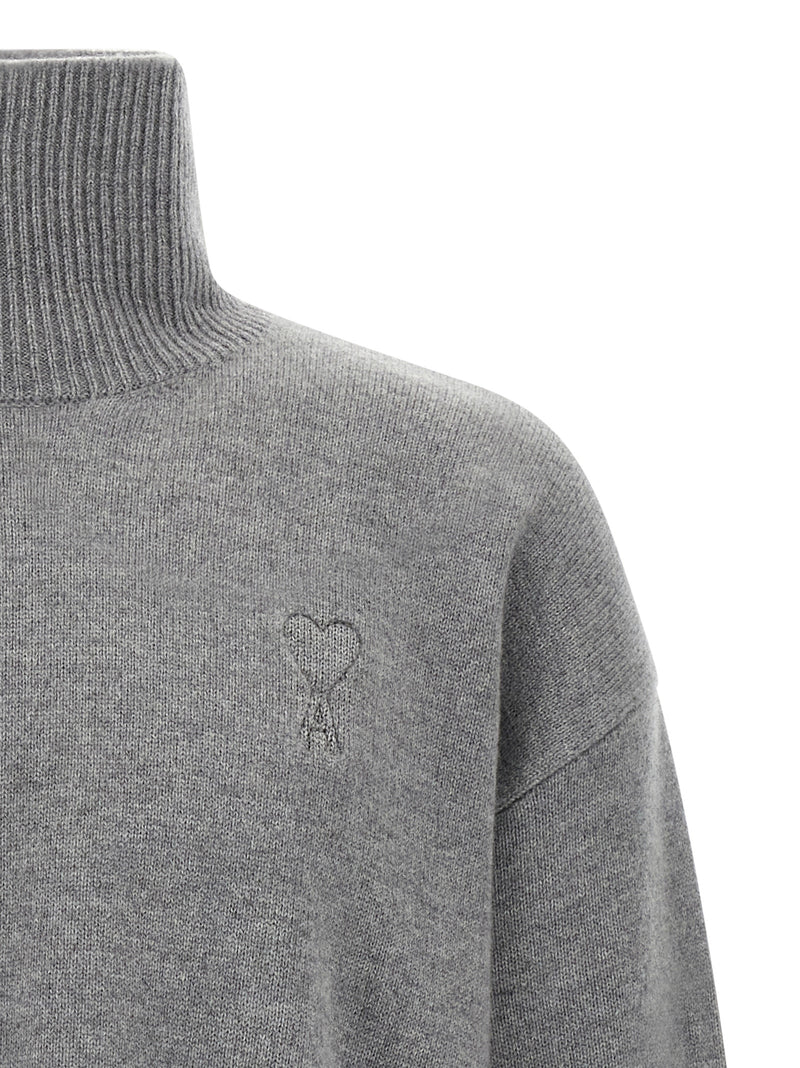 Ami Paris Gray Wool Cardigan