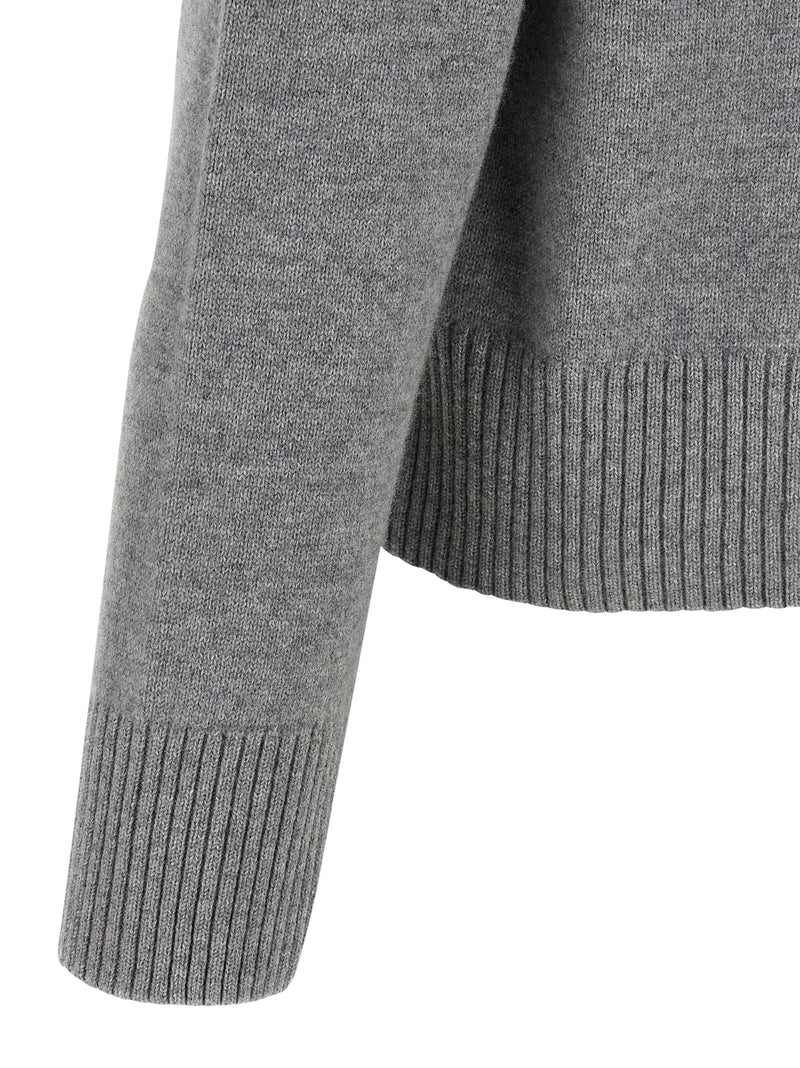 Ami Paris Gray Wool Cardigan