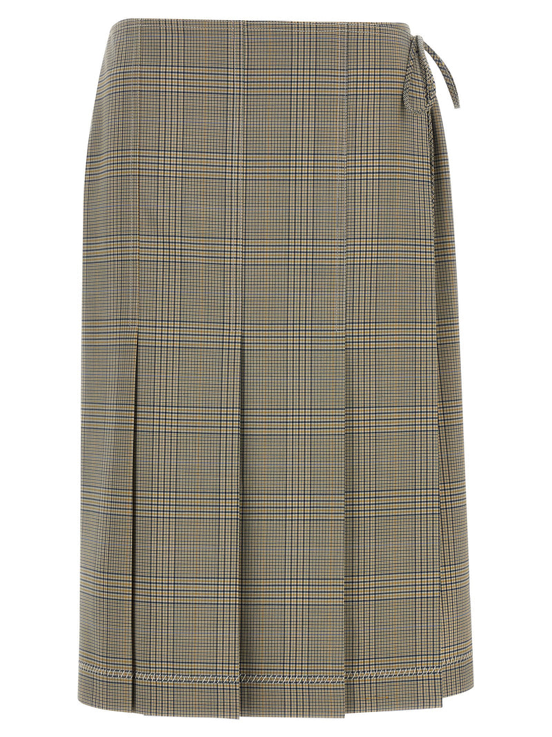 Marni Gray Polyester Midi Skirt