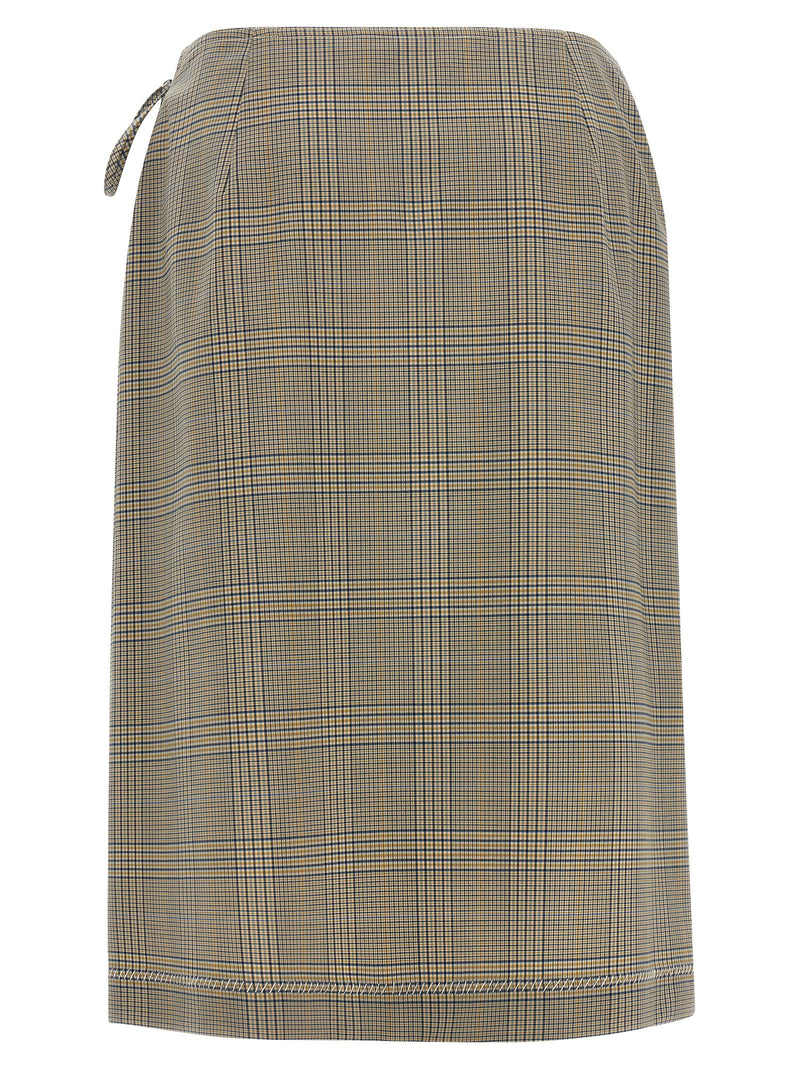 Marni Gray Polyester Midi Skirt