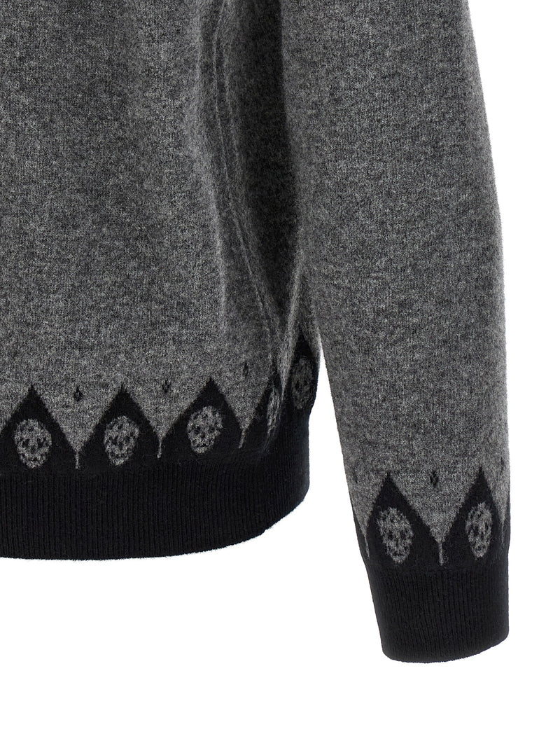 Alexander McQueen Gray Wool Cardigan