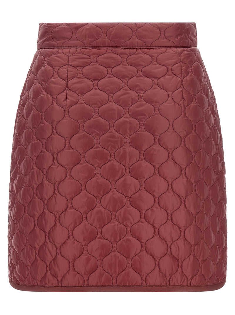 Moncler Bordeaux Polyamide Long Skirt