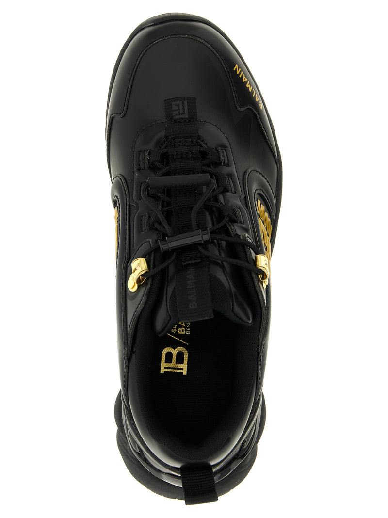 Balmain Black Nylon Athletic Sneakers