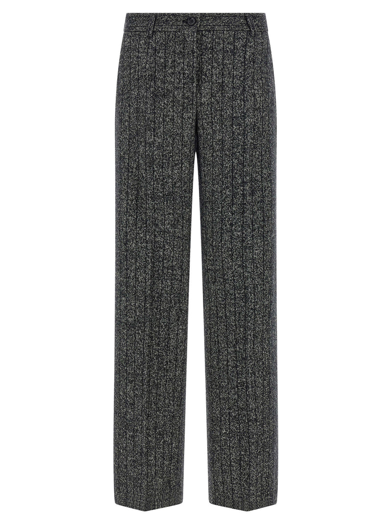 Dolce & Gabbana Bicolor Virgin Wool Casual Pants