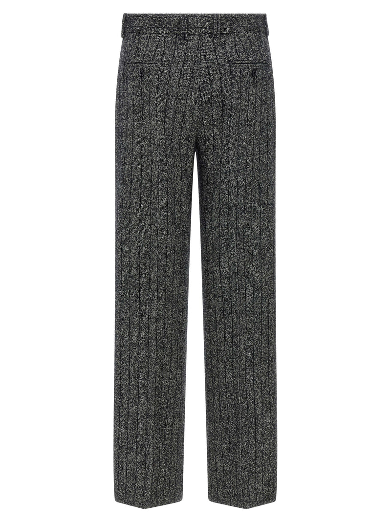 Dolce & Gabbana Bicolor Virgin Wool Casual Pants