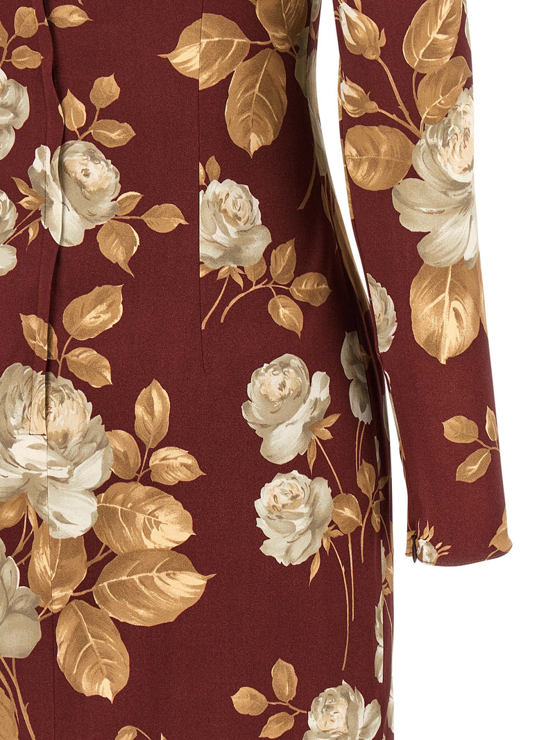 Dolce & Gabbana Multicolor Elastane Midi Dress