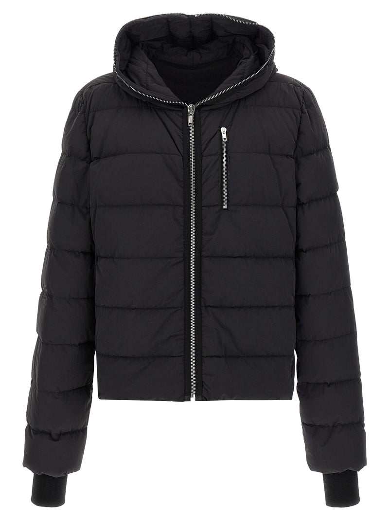 Rick Owens Black Nylon Full-Length Jacket