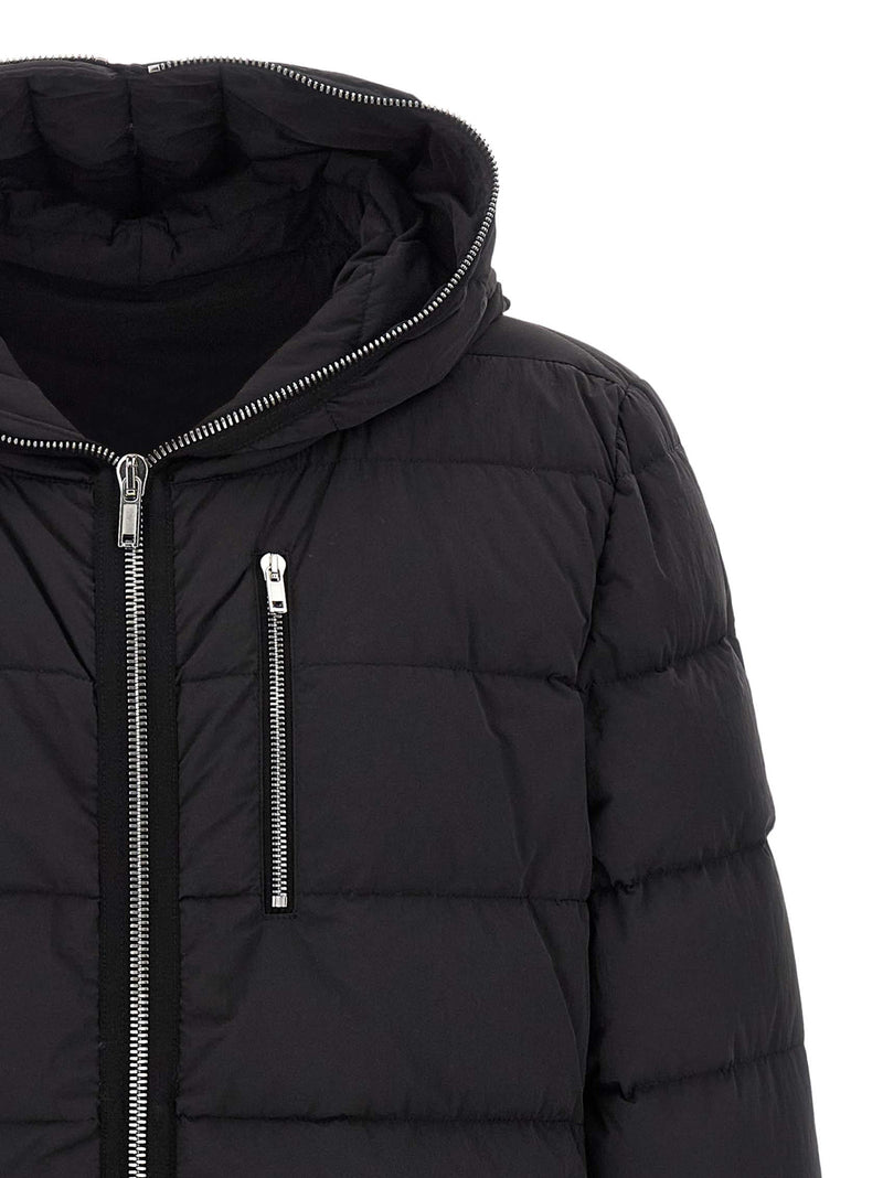 Rick Owens Black Nylon Full-Length Jacket