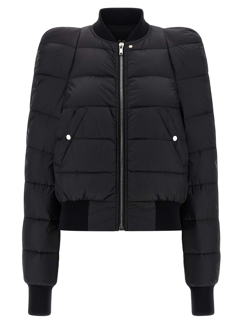 Rick Owens Black Nylon Bomber