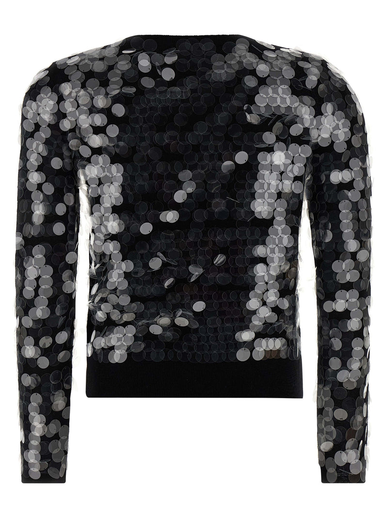 Max Mara Black Virgin Wool Cardigan