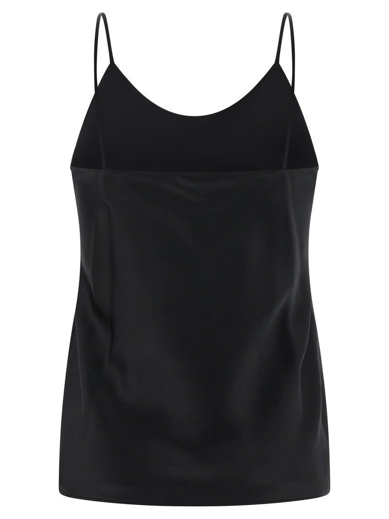 Max Mara Black Silk Tank Tops