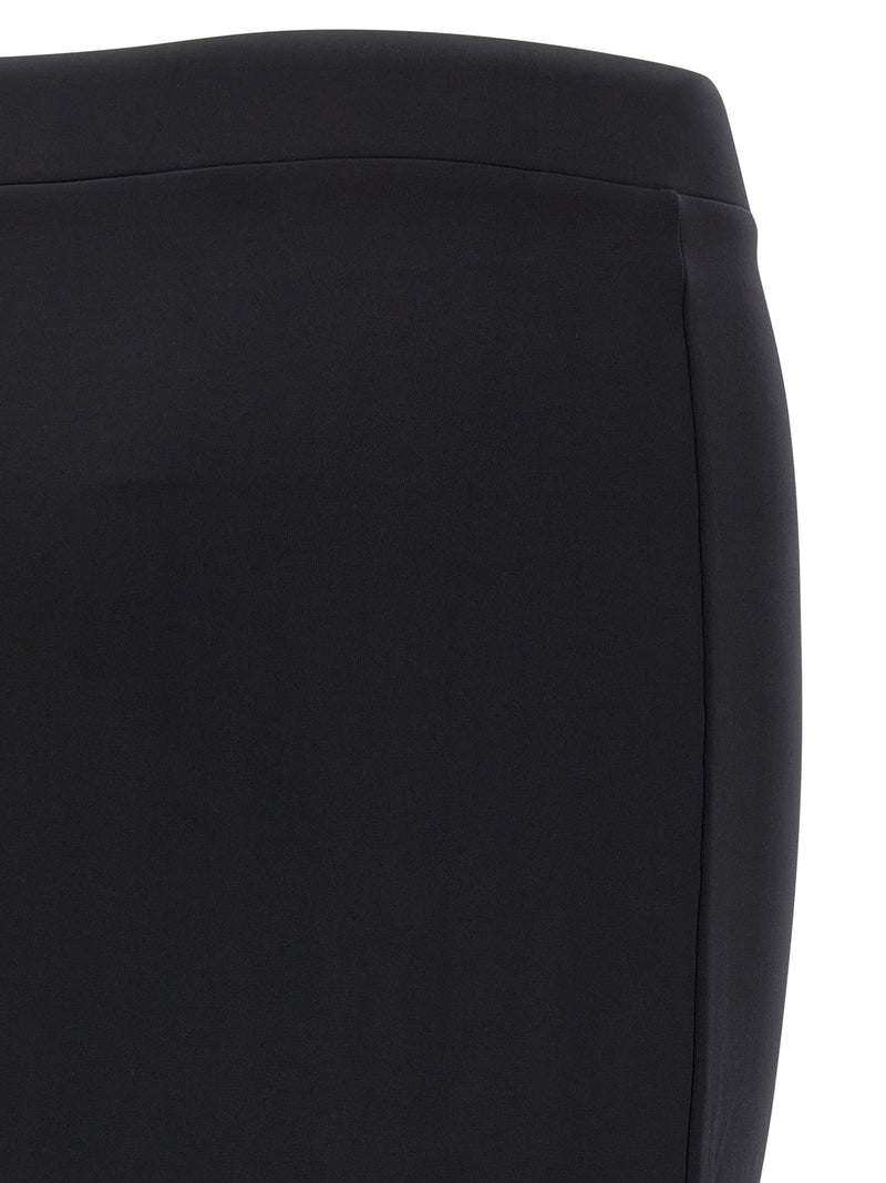 Off-White Black Polyamide Midi Skirt
