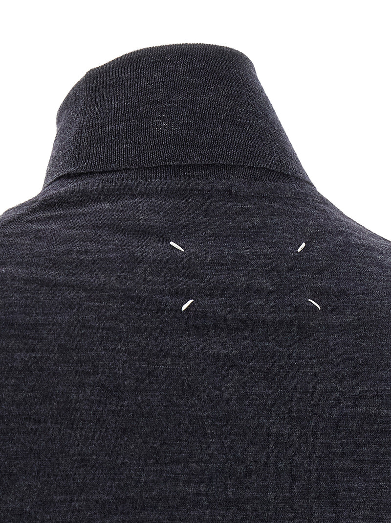 Maison Margiela Blue Wool Cardigan