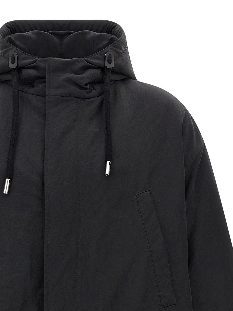 Ami Paris Gray Polyamide Parka