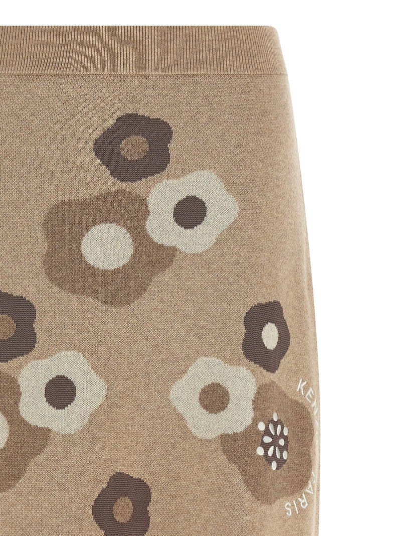 Kenzo Beige Wool Long Skirt