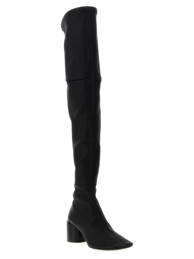 Jil Sander Black Leather Over The Knee