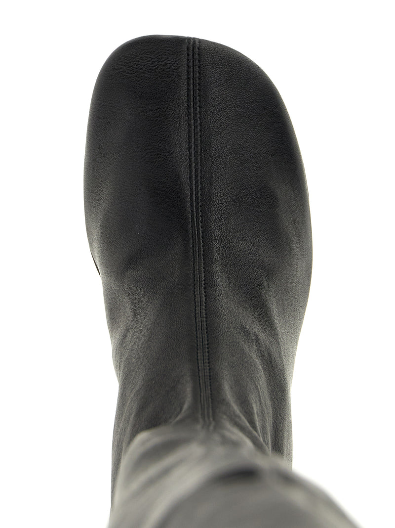 Jil Sander Black Leather Over The Knee