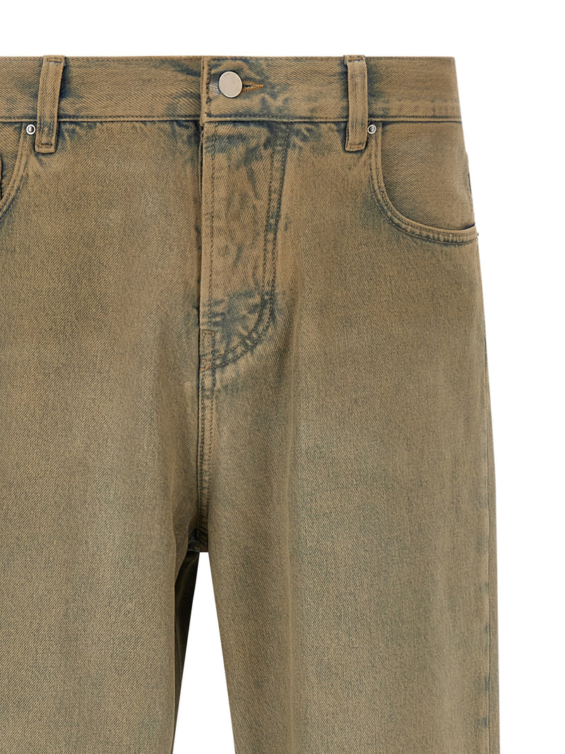 Amiri Beige Cotton Straight-Leg Jeans