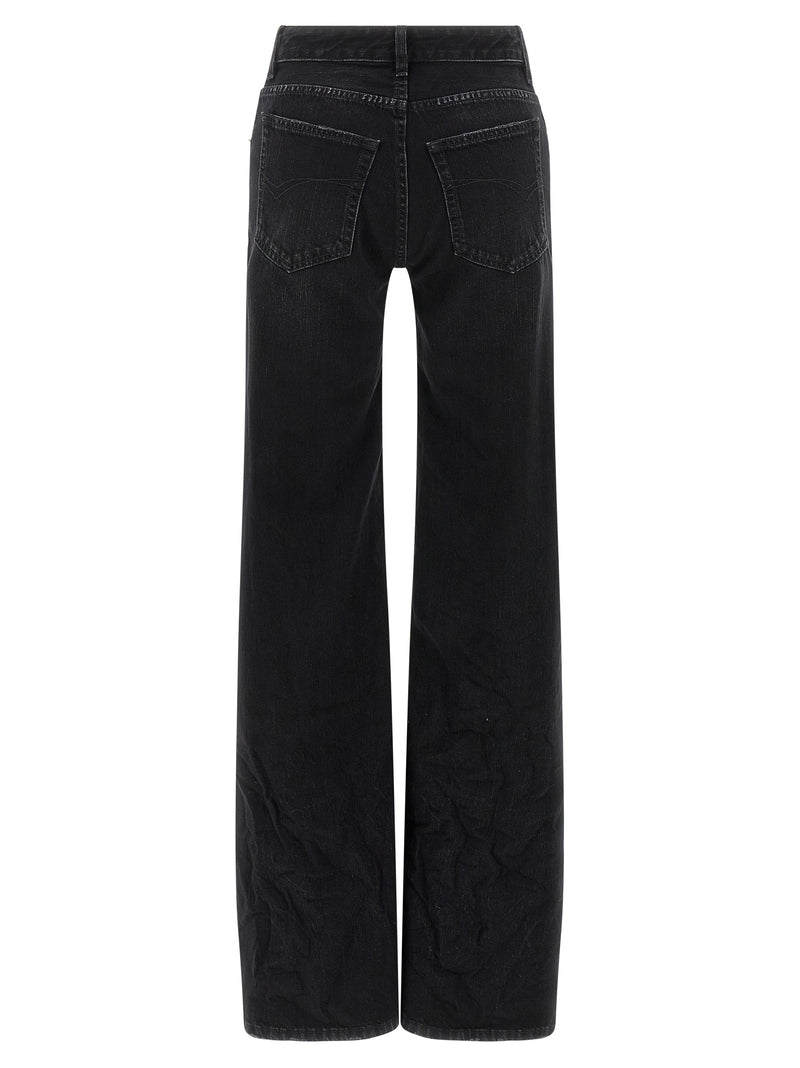 Balenciaga Black Cotton Flared Jeans