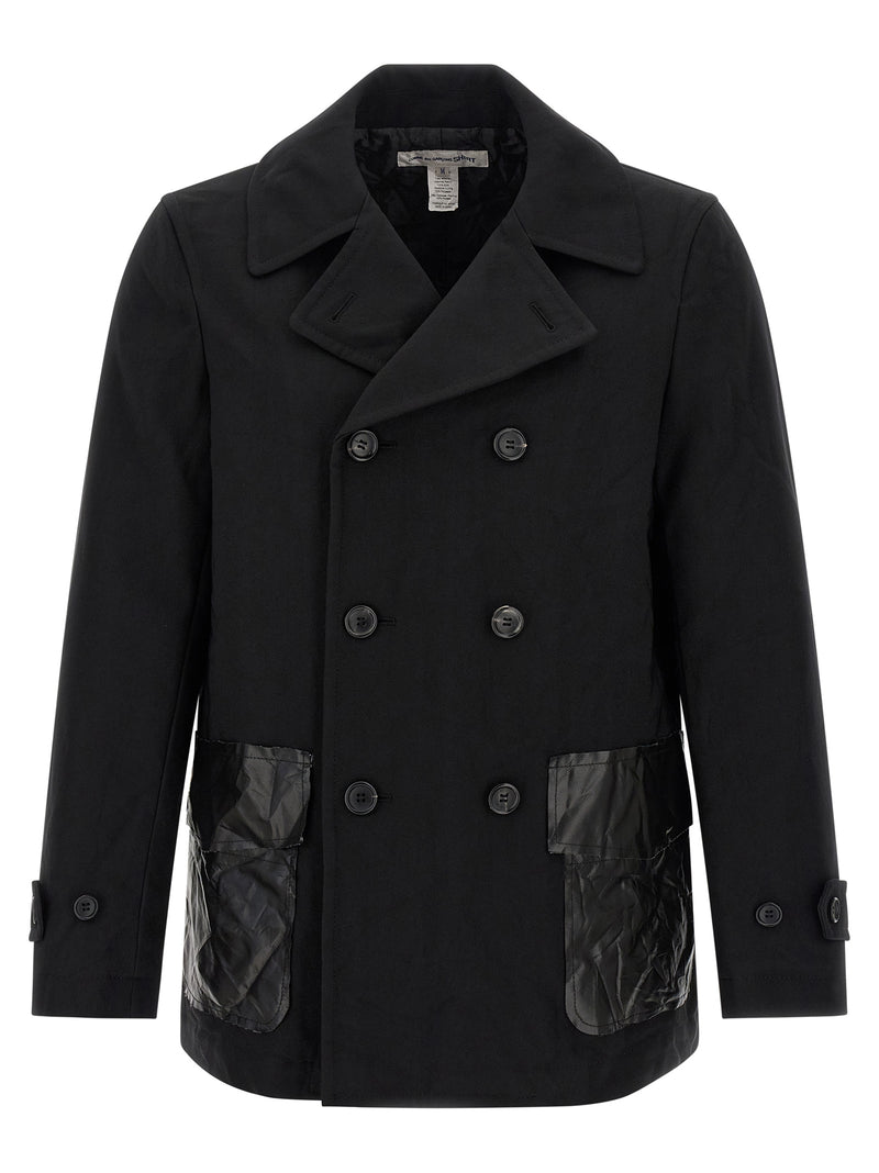 Comme Des Garçons Black Polyester Coat