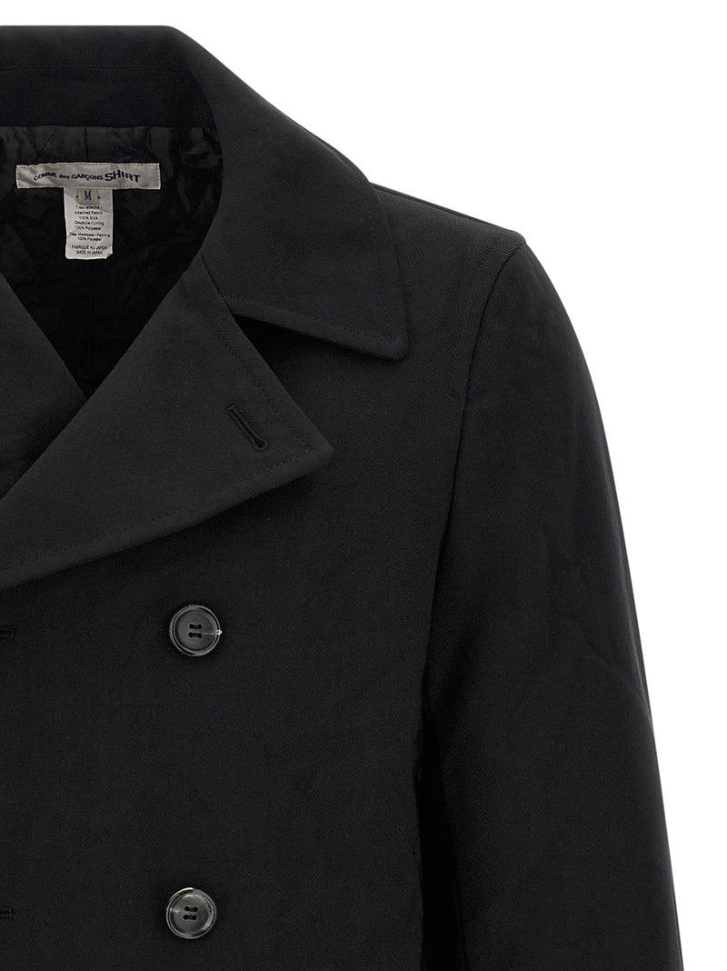 Comme Des Garçons Black Polyester Coat