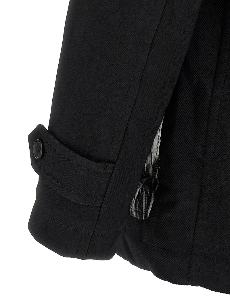 Comme Des Garçons Black Polyester Coat