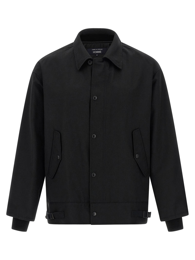 Comme Des Garçons Black Polyester Full-Length Jacket