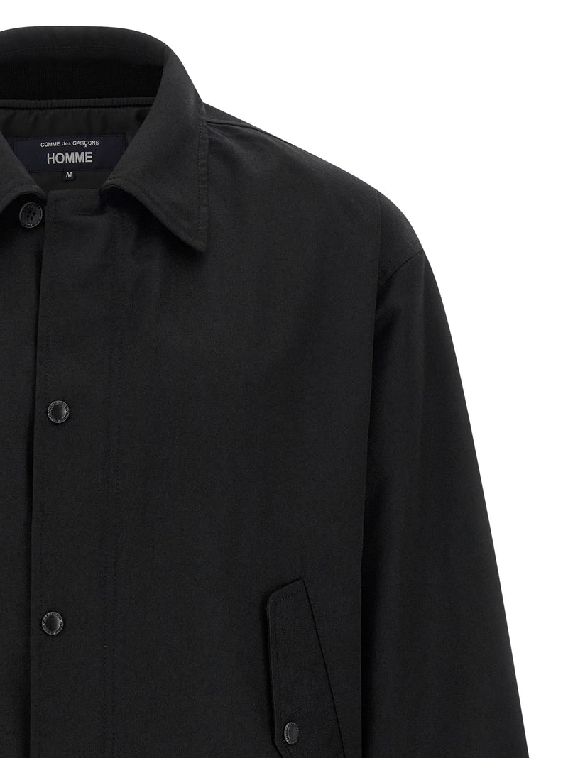 Comme Des Garçons Black Polyester Full-Length Jacket