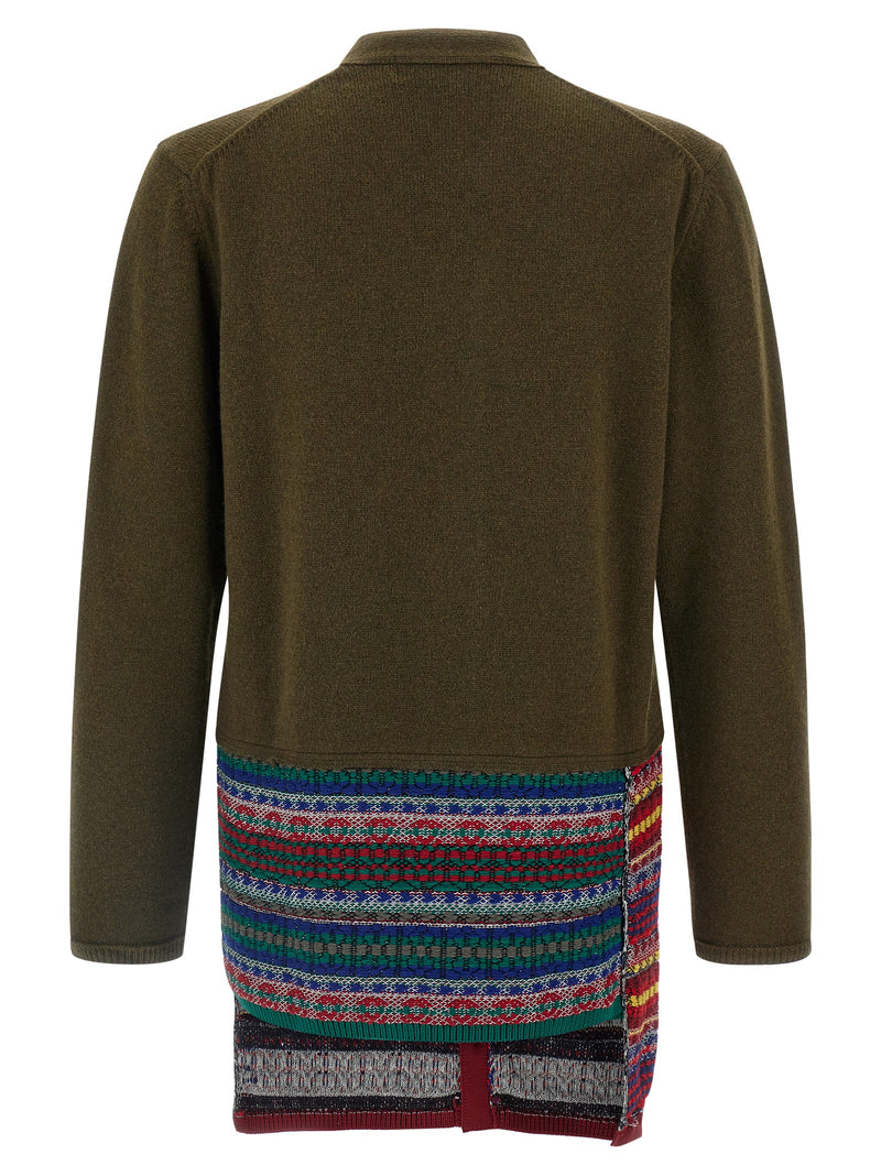 Comme Des Garçons Bicolor Wool Cardigan