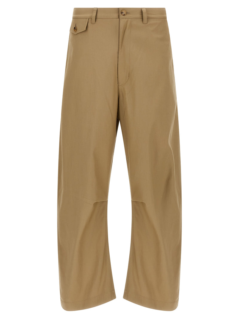 Comme Des Garçons Beige Cotton Casual Pants